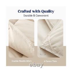 Puredown Organic Cotton Feather Comforter, All Season Duvet Insert Twin Si