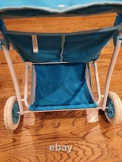 Retired American Girl Bitty Baby Twins Double Stroller Stripes