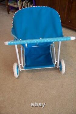 Retired American Girl Doll Bitty Baby Twins Double Stroller with Canopy Retired