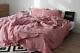 Rose Pink With Buttons Twin Full Double Queen King Toddler Cotton Bedding Set