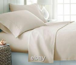 Royal Luxury Bedding 800TC 100%Egyptian Cotton Twin/Full/Queen/King Ivory Solid