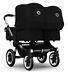 Slightly Used Bugaboo Donkey Twin Double Bassinet Convertible Stroller Black