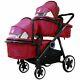 Special Offer Lightweight Double Twin Tandem Pram Stroller Buggy Inc Raincover