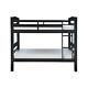 Sanders Black Twin Over Twin Bunk Bed With Slats