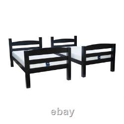Sanders Black Twin over Twin Bunk Bed with Slats