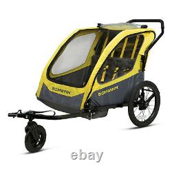 Schwinn Willow River Double Trailer withStroller Kit & Aluminum Frame Design(Used)