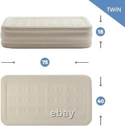 Self-Inflating Twin Air Mattress Heavy-Duty Durable Blow Up Bed 18 Elevated