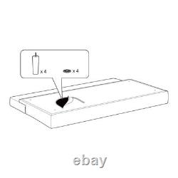Serta Easton Convertible Foldable Sofa Loveseat Twin Size Bed Black Fabric