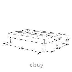 Serta Easton Sofa Bed Couch Sleeper Convertible Foldable Loveseat Twin Bed, Gray