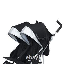 Side by Side Double Stroller Indoor Outdoor Pushchair Baby Stroller Portable New