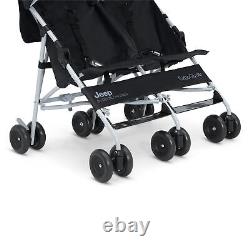 Side by Side Double Stroller Indoor Outdoor Pushchair Baby Stroller Portable New