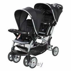 Sit N' Stand Boy Double Stroller Stand 2 Car Seat & 2 Bases Twins Travel System