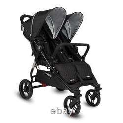 Slim Twin Stroller 2024, Double Stroller, Font Bar, Easy to Fold, Licorice