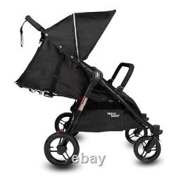 Slim Twin Stroller 2024, Double Stroller, Font Bar, Easy to Fold, Licorice