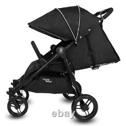 Slim Twin Stroller 2024, Double Stroller, Font Bar, Easy to Fold, Licorice