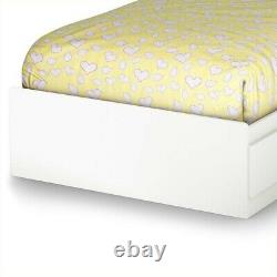 South Shore Spark Twin Mates Bed in Pure White