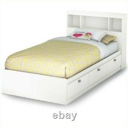 South Shore Spark Twin Mates Bed in Pure White