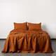 Stonewashed Linen Bedding Duvet Cover Cinnamon Color Duvet Cover Queen Twin Full