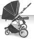 Stroll-air Black Duo 4 Wheel Double Twin Baby Stroller