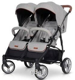 Stroller easyGo Domino for twins or two pushchiar trolley twin walker