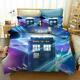 Tardis Check Doctor Who Quilt Duvet Cover Set Twin Bedclothes Queen Kids
