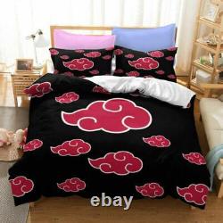 TV Animation Uzumaki Naruto Quilt Duvet Cover Set Bedding Pillowcase Twin