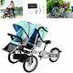 Toddler Baby Stroller Mother Pushchair Bike 2 Seats Folding Twin Bicycle Steel
