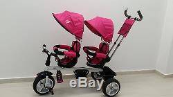 Tricycle For Twins Stroller Safety Kids Baby Double Seats And Basket Tricycle
