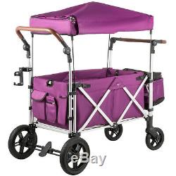 Twin Baby Double Baby Stroller Wagon 2 Passenger Easy Fold with Canopy Bag Purple