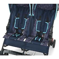 Twin Baby Double Stroller Toddler Folding Pushchair Infant Safety Travel Carrier
