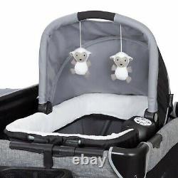 Twin Baby Double Stroller with 2 Car Seats 2 Infant Swings Playard for 2 Combo