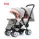 Twin Baby Stroller Can Sit And Lie Baby Carriage Four Wheel Light Weight 0-4 Yrs