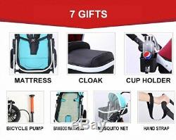 Twin Baby Stroller Shock Portable High View Detachable Infant Fold Travel System