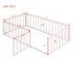 Twin / Full /queen Size Metal Floor Bed Frame With Fence And Door For Kids Child