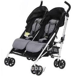 Twin Lightweight Double Glenbarr Grey Toddler Baby Stroller Outdoor Carrier Seat