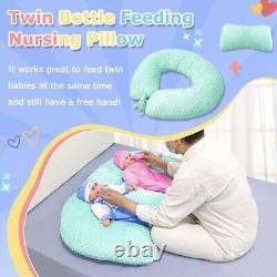 Twin Nursing Pillow Feeding for Breastfeeding Twins Baby and Positioner Pillow