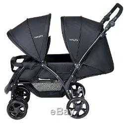 Twin Stroller Double Baby Pushchair Infant Foldable Stroller w Toilet Paper Free