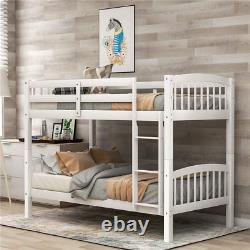 Twin over Twin Bunk Beds, Convertible into Two Individual Solid Wood Beds, Child