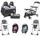 Twins Baby Boy Girl Combo Set Doulbe Stroller Frame 2 Car Seats & Chairs Playard