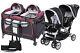 Twins Baby Sit N Stand Double Stroller Combo Infant Playard Bag Newborn Two-seat
