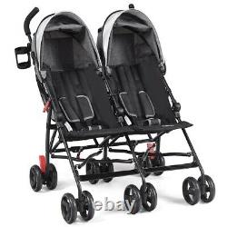 Two Seat Double Twin Baby Stroller Wagon Car Umbrella Kid Child Travel Stroller