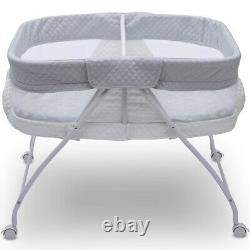 Two Twin Baby Compact Double Bassinet Crib Cradle Playpen Bedside Bed Side Child