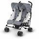 Uppababy G-link Pascal Double Twin Stroller Grey / Silver