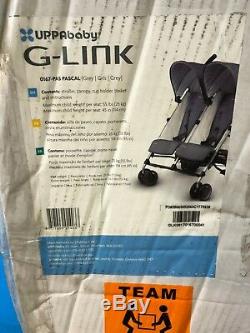 UPPAbaby G-Link Pascal Double Twin Stroller Grey / Silver