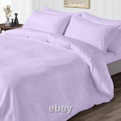 US Sizes Egyptian Cotton 1000 TC OR 1200 TC Lavender Stripes Choose Bedding Set