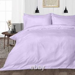 US Sizes Egyptian Cotton 1000 TC OR 1200 TC Lavender Stripes Choose Bedding Set