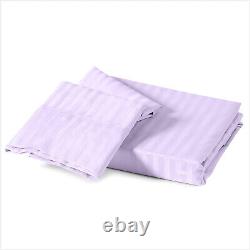 US Sizes Egyptian Cotton 1000 TC OR 1200 TC Lavender Stripes Choose Bedding Set