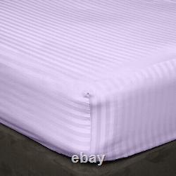 US Sizes Egyptian Cotton 1000 TC OR 1200 TC Lavender Stripes Choose Bedding Set