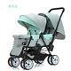 Universal Twin Rotatable Tricycle Double Seat Carriage Kid Baby Strollers Travel
