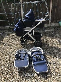 Uppababy Vista 2015-2018 version in Taylor blue (navy) double/twin buggy